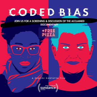 graphic of screening event for movie called Coded Bias