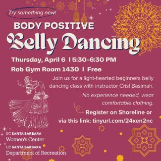 body positive belly dancing event graphic